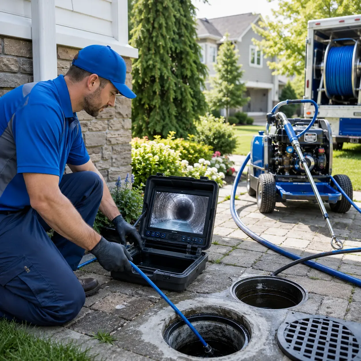 Outdoor drain cleaning professionals serving Hext, TX